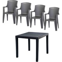 PROGARDEN Gartenmöbelset »Eden«, 5er-Set, Kunststoff – grau Rabatt: 25 % PROGARDEN Gartenmöbelset »Eden«, 5er-Set, Kunststoff – grau Rabatt: 25 %