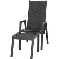 SIENA GARDEN Hocker »Savona«, Aluminium, matt anthrazit – grau SIENA GARDEN Hocker »Savona«, Aluminium, matt anthrazit – grau