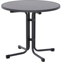 SIENA GARDEN Klapptisch »Paco«, LxBxH: 80 x 80 x 71 cm, Melamin, rund, schiefer antik – grau SIENA GARDEN Klapptisch »Paco«, LxBxH: 80 x 80 x 71 cm, Melamin, rund, schiefer antik – grau
