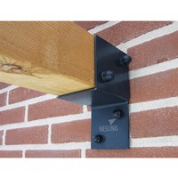 NESLING Wandelement »Pergola-Bausatz«, für Holzpfosten, 2er-Set, Stahl, inkl. Schrauben – grau NESLING Wandelement »Pergola-Bausatz«, für Holzpfosten, 2er-Set, Stahl, inkl. Schrauben – grau