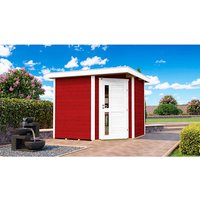 WEKA Gartenhaus »229«, Holz, BxT: 270 x 270 cm (Außenmaße inkl. Dachüberstand) – rot | weiss WEKA Gartenhaus »229«, Holz, BxT: 270 x 270 cm (Außenmaße inkl. Dachüberstand) – rot | weiss