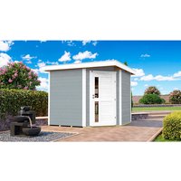 WEKA Gartenhaus »229«, Holz, BxT: 270 x 270 cm (Außenmaße inkl. Dachüberstand) – grau | weiss WEKA Gartenhaus »229«, Holz, BxT: 270 x 270 cm (Außenmaße inkl. Dachüberstand) – grau | weiss