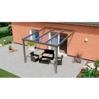 GARDENDREAMS Terrassenüberdachung »Legend«, BxT: 300 x 350 cm, anthrazit / RAL7016, Glasdach – grau GARDENDREAMS Terrassenüberdachung »Legend«, BxT: 300 x 350 cm, anthrazit / RAL7016, Glasdach – grau
