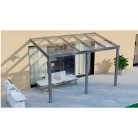 GARDENDREAMS Terrassenüberdachung »Legend«, BxT: 400 x 250 cm, grau / RAL9007, Glasdach GARDENDREAMS Terrassenüberdachung »Legend«, BxT: 400 x 250 cm, grau / RAL9007, Glasdach