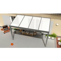 GARDENDREAMS Terrassenüberdachung »Expert«, BxT: 400 x 300 cm, grau / RAL9007 GARDENDREAMS Terrassenüberdachung »Expert«, BxT: 400 x 300 cm, grau / RAL9007