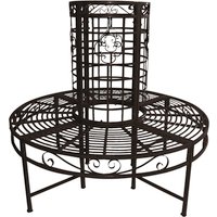 GARDEN PLEASURE Baumbank »Larissa«, Stahl, 4-Sitzer, BxHxT: 121 x 112 x 44,5 cm – schwarz GARDEN PLEASURE Baumbank »Larissa«, Stahl, 4-Sitzer, BxHxT: 121 x 112 x 44,5 cm – schwarz