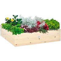Outsunny Hochbeet, BxH: 117 x 117 cm, Tannenholz – beige Outsunny Hochbeet, BxH: 117 x 117 cm, Tannenholz – beige
