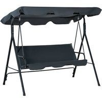 Outsunny Hollywoodschaukel, BxHxT: 110 x 153 x 172 cm, max. Belastung 200 kg – schwarz Outsunny Hollywoodschaukel, BxHxT: 110 x 153 x 172 cm, max. Belastung 200 kg – schwarz