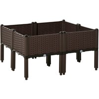 Outsunny Hochbeet, BxH: 40 x 40 cm, PP-Kunststoff – braun Rabatt: 25 % Outsunny Hochbeet, BxH: 40 x 40 cm, PP-Kunststoff – braun Rabatt: 25 %