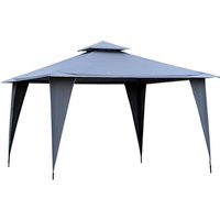 Outsunny Faltpavillon, BxHxT: 345 x 268 x 345 cm, Polyester – grau Outsunny Faltpavillon, BxHxT: 345 x 268 x 345 cm, Polyester – grau
