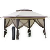 Outsunny Faltpavillon, BxHxT: 364 x 294 x 364 cm, Polyester – braun Outsunny Faltpavillon, BxHxT: 364 x 294 x 364 cm, Polyester – braun