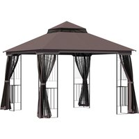 Outsunny Faltpavillon, BxHxT: 299 x 274 x 299 cm, Polyester – braun Outsunny Faltpavillon, BxHxT: 299 x 274 x 299 cm, Polyester – braun