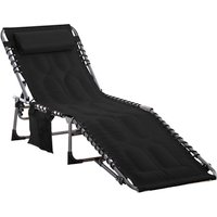 Outsunny Liegestuhl, BxHxL: 57 x 30 x 188, Schaumstoff – schwarz Rabatt: 25 % Outsunny Liegestuhl, BxHxL: 57 x 30 x 188, Schaumstoff – schwarz Rabatt: 25 %