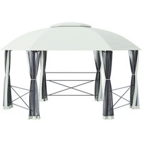 Outsunny Pavillon BxHxT: 474 x 280 x 474 cm, Polyester – grau Outsunny Pavillon BxHxT: 474 x 280 x 474 cm, Polyester – grau