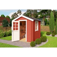 LASITA MAJA Ferienhaus »Wels 1«, Holz, BxHxT: 231 x 245,1 x 220 cm (Außenmaße inkl. Dachüberstand) – rot | Fichte | 3,78 m² LASITA MAJA Ferienhaus »Wels 1«, Holz, BxHxT: 231 x 245,1 x 220 cm (Außenmaße inkl. Dachüberstand) – rot | Fichte | 3,78 m²