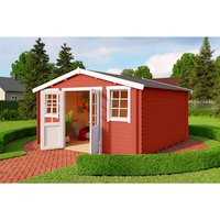 LASITA MAJA Gartenhaus »Wels 4«, Holz, BxHxT: 425,1 x 245,1 x 410 cm (Außenmaße inkl. Dachüberstand) – rot LASITA MAJA Gartenhaus »Wels 4«, Holz, BxHxT: 425,1 x 245,1 x 410 cm (Außenmaße inkl. Dachüberstand) – rot