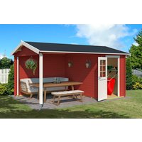 LASITA MAJA Gartenhaus »Wibo«, Holz, BxHxT: 465 x 245,1 x 337,8 cm (Außenmaße inkl. Dachüberstand) - rot | Fichte | 12,35 m² LASITA MAJA Gartenhaus »Wibo«, Holz, BxHxT: 465 x 245,1 x 337,8 cm (Außenmaße inkl. Dachüberstand) - rot | Fichte | 12,35 m²