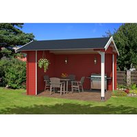 LASITA MAJA Gartenhaus »Kirian 300«, Holz, BxHxT: 420 x 273,6 x 389,4 cm (Außenmaße inkl. Dachüberstand) – rot LASITA MAJA Gartenhaus »Kirian 300«, Holz, BxHxT: 420 x 273,6 x 389,4 cm (Außenmaße inkl. Dachüberstand) – rot