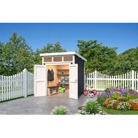 LASITA MAJA Gartenhaus »Kibo 1«, Holz, BxHxT: 220 x 245,1 x 223,5 cm (Außenmaße inkl. Dachüberstand) - grau | Fichte | 3,78 m² LASITA MAJA Gartenhaus »Kibo 1«, Holz, BxHxT: 220 x 245,1 x 223,5 cm (Außenmaße inkl. Dachüberstand) - grau | Fichte | 3,78 m²