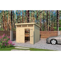 LASITA MAJA Gartenhaus »Kibo 3«, Holz, BxHxT: 270 x 245,1 x 274,1 cm (Außenmaße inkl. Dachüberstand) – braun | beige LASITA MAJA Gartenhaus »Kibo 3«, Holz, BxHxT: 270 x 245,1 x 274,1 cm (Außenmaße inkl. Dachüberstand) – braun | beige