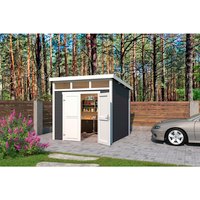 LASITA MAJA Gartenhaus »Kibo 3«, Holz, BxHxT: 270 x 245,1 x 274,1 cm (Außenmaße inkl. Dachüberstand) – grau LASITA MAJA Gartenhaus »Kibo 3«, Holz, BxHxT: 270 x 245,1 x 274,1 cm (Außenmaße inkl. Dachüberstand) – grau