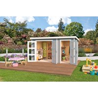 LASITA MAJA Gartenhaus »Zambezi XL«, Holz, BxHxT: 400 x 210,9 x 259,7 cm (Außenmaße inkl. Dachüberstand) – grau LASITA MAJA Gartenhaus »Zambezi XL«, Holz, BxHxT: 400 x 210,9 x 259,7 cm (Außenmaße inkl. Dachüberstand) – grau
