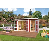 LASITA MAJA Gartenhaus »Zambezi XL«, Holz, BxHxT: 400 x 210,9 x 259,7 cm (Außenmaße inkl. Dachüberstand) – rot LASITA MAJA Gartenhaus »Zambezi XL«, Holz, BxHxT: 400 x 210,9 x 259,7 cm (Außenmaße inkl. Dachüberstand) – rot