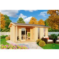LASITA MAJA Gartenhaus »Riverside«, Holz, BxHxT: 540 x 250,8 x 357,1 cm (Außenmaße inkl. Dachüberstand) – braun | beige LASITA MAJA Gartenhaus »Riverside«, Holz, BxHxT: 540 x 250,8 x 357,1 cm (Außenmaße inkl. Dachüberstand) – braun | beige
