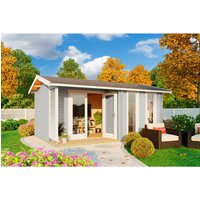 LASITA MAJA Gartenhaus »Riverside«, Holz, BxHxT: 540 x 250,8 x 357,1 cm (Außenmaße inkl. Dachüberstand) - grau |  Fichte  |  13,97 m² LASITA MAJA Gartenhaus »Riverside«, Holz, BxHxT: 540 x 250,8 x 357,1 cm (Außenmaße inkl. Dachüberstand) - grau |  Fichte  |  13,97 m²