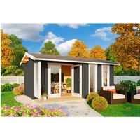 LASITA MAJA Gartenhaus »Riverside«, Holz, BxHxT: 540 x 250,8 x 357,1 cm (Außenmaße inkl. Dachüberstand) – grau LASITA MAJA Gartenhaus »Riverside«, Holz, BxHxT: 540 x 250,8 x 357,1 cm (Außenmaße inkl. Dachüberstand) – grau