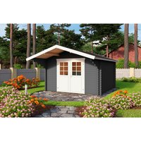 LASITA MAJA Gartenhaus »Viljandi 34«, Holz, BxHxT: 339,7 x 245,1 x 445 cm (Außenmaße inkl. Dachüberstand) – grau LASITA MAJA Gartenhaus »Viljandi 34«, Holz, BxHxT: 339,7 x 245,1 x 445 cm (Außenmaße inkl. Dachüberstand) – grau
