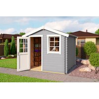 LASITA MAJA Ferienhaus »Wels 2«, Holz, BxHxT: 263,7 x 233,7 x 250 cm (Außenmaße inkl. Dachüberstand) – grau | Fichte | 5,04 m² LASITA MAJA Ferienhaus »Wels 2«, Holz, BxHxT: 263,7 x 233,7 x 250 cm (Außenmaße inkl. Dachüberstand) – grau | Fichte | 5,04 m²