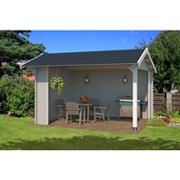 LASITA MAJA Gartenhaus »Kirian 300«, Holz, BxHxT: 420 x 273,6 x 389,4 cm (Außenmaße inkl. Dachüberstand) – grau LASITA MAJA Gartenhaus »Kirian 300«, Holz, BxHxT: 420 x 273,6 x 389,4 cm (Außenmaße inkl. Dachüberstand) – grau