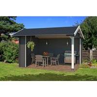 LASITA MAJA Gartenhaus »Kirian 300«, Holz, BxHxT: 420 x 273,6 x 389,4 cm (Außenmaße inkl. Dachüberstand) – grau LASITA MAJA Gartenhaus »Kirian 300«, Holz, BxHxT: 420 x 273,6 x 389,4 cm (Außenmaße inkl. Dachüberstand) – grau