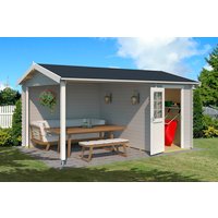 LASITA MAJA Gartenhaus »Wibo«, Holz, BxHxT: 465 x 245,1 x 337,8 cm (Außenmaße inkl. Dachüberstand) - grau | Fichte | 12,35 m² LASITA MAJA Gartenhaus »Wibo«, Holz, BxHxT: 465 x 245,1 x 337,8 cm (Außenmaße inkl. Dachüberstand) - grau | Fichte | 12,35 m²