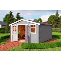 LASITA MAJA Gartenhaus »Wels 4«, Holz, BxHxT: 425,1 x 245,1 x 410 cm (Außenmaße inkl. Dachüberstand) – grau LASITA MAJA Gartenhaus »Wels 4«, Holz, BxHxT: 425,1 x 245,1 x 410 cm (Außenmaße inkl. Dachüberstand) – grau
