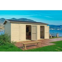 LASITA MAJA Gartenhaus »Tuvalu XL«, Holz, BxHxT: 540 x 250,8 x 331,2 cm (Außenmaße inkl. Dachüberstand) – braun | beige LASITA MAJA Gartenhaus »Tuvalu XL«, Holz, BxHxT: 540 x 250,8 x 331,2 cm (Außenmaße inkl. Dachüberstand) – braun | beige