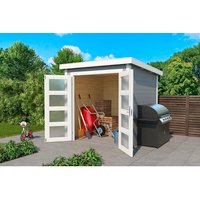 LASITA MAJA Gartenhaus »Zambezi 1«, Holz, BxHxT: 220 x 210,9 x 224,6 cm (Außenmaße inkl. Dachüberstand) – grau LASITA MAJA Gartenhaus »Zambezi 1«, Holz, BxHxT: 220 x 210,9 x 224,6 cm (Außenmaße inkl. Dachüberstand) – grau