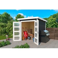 LASITA MAJA Gartenhaus »Zambezi 2«, Holz, BxHxT: 220 x 210,9 x 274,7 cm (Außenmaße inkl. Dachüberstand) – grau LASITA MAJA Gartenhaus »Zambezi 2«, Holz, BxHxT: 220 x 210,9 x 274,7 cm (Außenmaße inkl. Dachüberstand) – grau