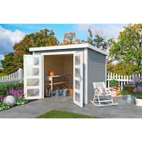 LASITA MAJA Gartenhaus »Zambezi 5«, Holz, BxHxT: 270 x 210,9 x 324,8 cm (Außenmaße inkl. Dachüberstand) – grau LASITA MAJA Gartenhaus »Zambezi 5«, Holz, BxHxT: 270 x 210,9 x 324,8 cm (Außenmaße inkl. Dachüberstand) – grau