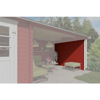 LASITA MAJA Seitenwand, für Gartenhäuser, BxL: 295 x 182,4 cm, Fichtenholz – rot LASITA MAJA Seitenwand, für Gartenhäuser, BxL: 295 x 182,4 cm, Fichtenholz – rot