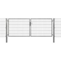 hadra Gartentor, Durchgangs-BxH: 300 x 120 cm, 2-flügelig – silberfarben hadra Gartentor, Durchgangs-BxH: 300 x 120 cm, 2-flügelig – silberfarben