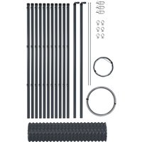 hadra Maschendraht-Set, LxH: 2500 x 150 cm, 1 Rolle + 11 Pfähle + Zubehör – grau hadra Maschendraht-Set, LxH: 2500 x 150 cm, 1 Rolle + 11 Pfähle + Zubehör – grau
