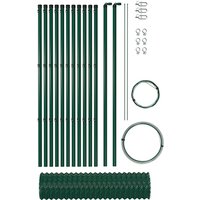hadra Maschendraht-Set, LxH: 2500 x 150 cm, 1 Rolle + 11 Pfähle + Zubehör – gruen hadra Maschendraht-Set, LxH: 2500 x 150 cm, 1 Rolle + 11 Pfähle + Zubehör – gruen