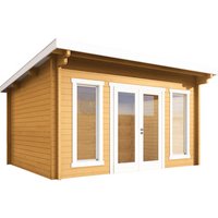WOLFF FINNHAUS Gartenhaus »Trondheim 44-A XL «, BxT: 400 x 390 cm, Blockbohlensystem, Fichte Rabatt: 8 % – 15.6 qm WOLFF FINNHAUS Gartenhaus »Trondheim 44-A XL «, BxT: 400 x 390 cm, Blockbohlensystem, Fichte Rabatt: 8 % – 15.6 qm