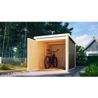 KARIBU Gartenhaus, Fahrradgarage, terragrau,19 mm |  Holz  |  3,4 m² KARIBU Gartenhaus, Fahrradgarage, terragrau,19 mm |  Holz  |  3,4 m²