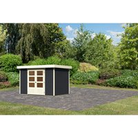 KARIBU Gartenhaus »Askola 4«, Holz, BxHxT: 302 x 2110 x 217 cm (Außenmaße) – grau KARIBU Gartenhaus »Askola 4«, Holz, BxHxT: 302 x 2110 x 217 cm (Außenmaße) – grau