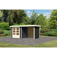 KARIBU Gartenhaus »Askola 2«, Holz, BxHxT: 213 x 2110 x 217 cm (Außenmaße) – grau KARIBU Gartenhaus »Askola 2«, Holz, BxHxT: 213 x 2110 x 217 cm (Außenmaße) – grau
