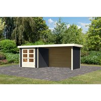KARIBU Gartenhaus »Askola 2«, Holz, BxHxT: 213 x 2110 x 217 cm (Außenmaße) – grau KARIBU Gartenhaus »Askola 2«, Holz, BxHxT: 213 x 2110 x 217 cm (Außenmaße) – grau