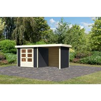 KARIBU Gartenhaus »Askola 3«, Holz, BxHxT: 242 x 2110 x 217 cm (Außenmaße) – grau KARIBU Gartenhaus »Askola 3«, Holz, BxHxT: 242 x 2110 x 217 cm (Außenmaße) – grau